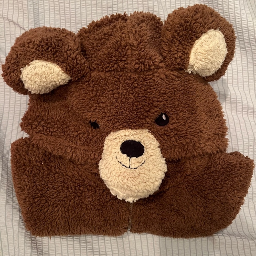 Brown Fuzzy Bear Onesie